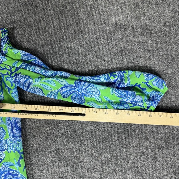 Lilly Pulitzer Dress Extra Small Blue Green Maribeth Coverup Cabana Green Keepin - Picture 7 of 11